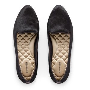 Birdies Black Calf Hair Flats